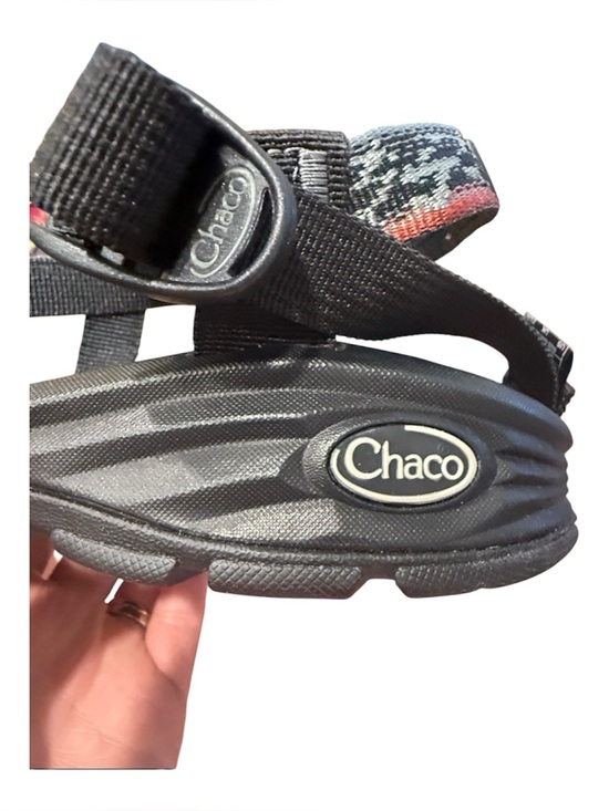 Chaco Men\'s Z2/Cloud toe loop sport sandals black grey and red Size 10 main image 9